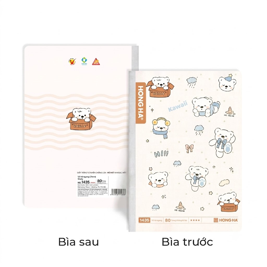 Vở Kẻ Ngang Hồng Hà Study Kawaii 1435 80TR