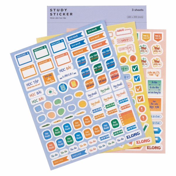Bộ Study Sticker K.Long 720
