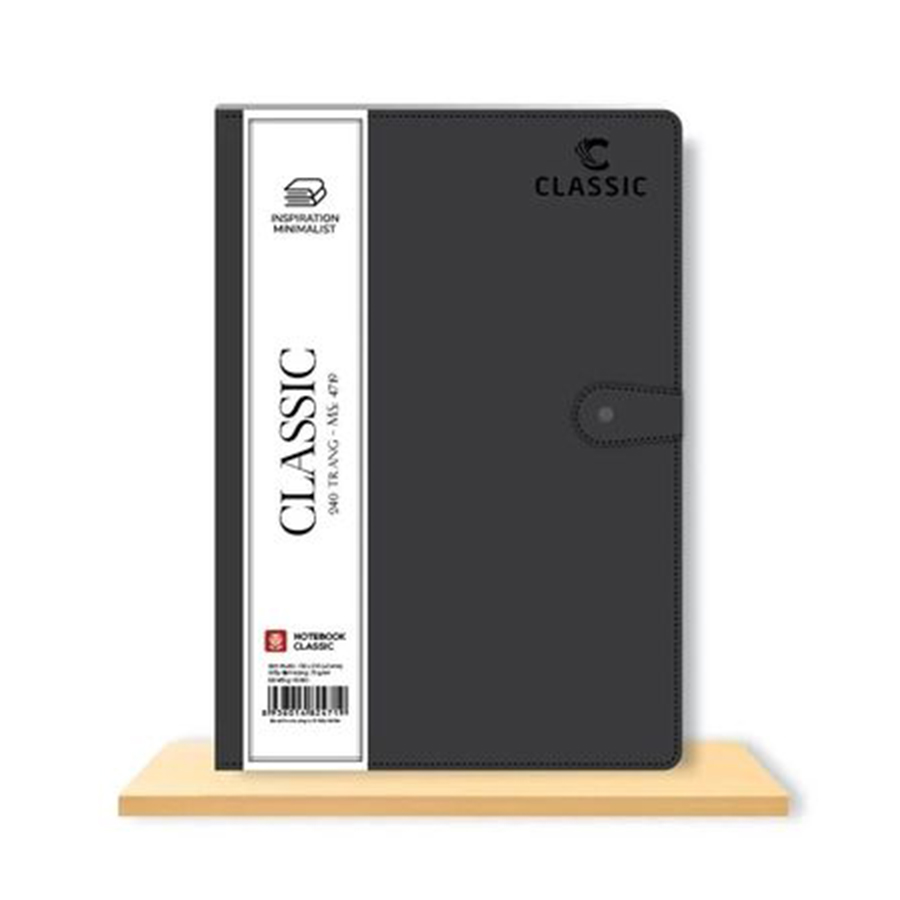 Sổ Da Hải Tiến Khuy Bấm Classic 8 4764 240Tr