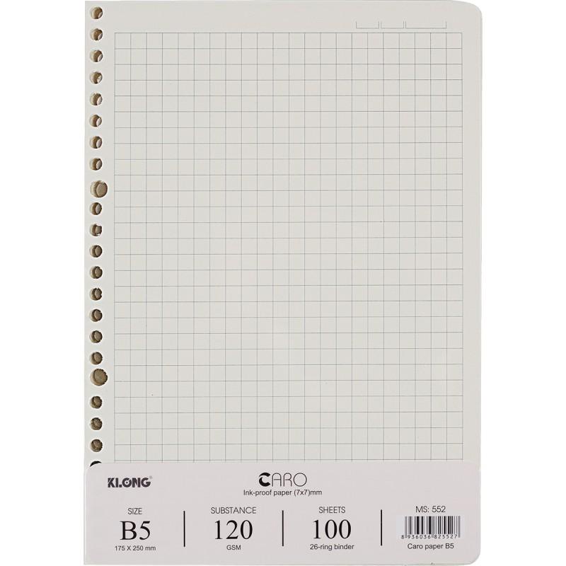 Ruột Sổ Còng B5 K.Long 100 Tờ TP552 Kẻ Caro