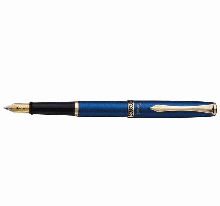 Bút Máy Pentel F700CF-C Mực Xanh, Thân Xanh