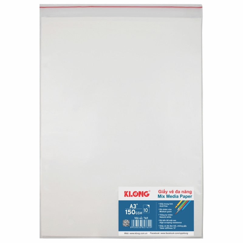 Giấy Vẽ Đa Năng Cao Cấp K.Long A3+150GSN 10 Tờ TP765