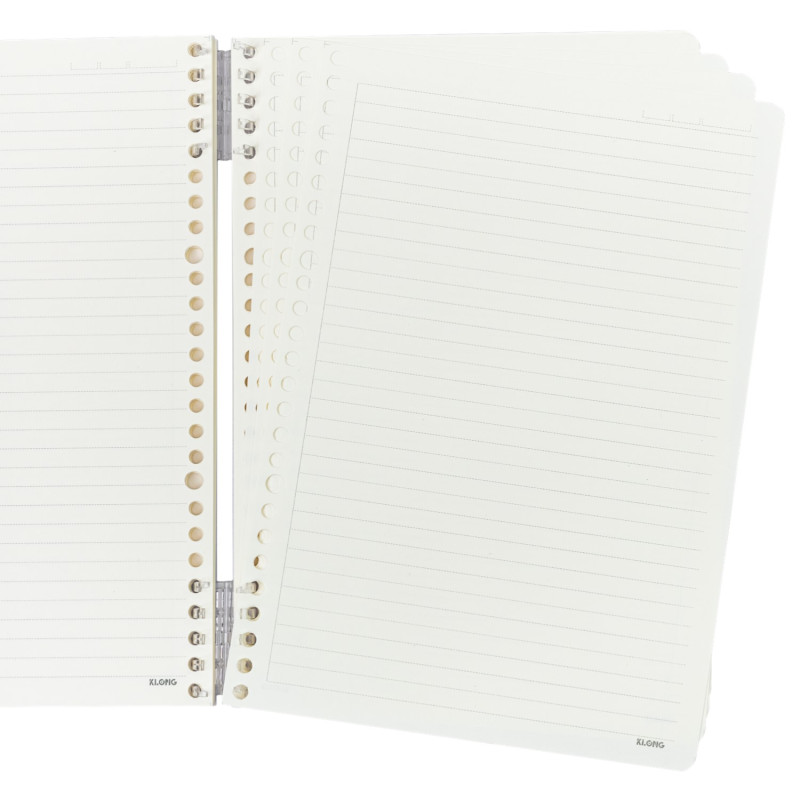 Sổ B5 Lite Binder Dash Line Bìa PP Còng Nhựa 2 Đầu K.Long TB807 120Tr