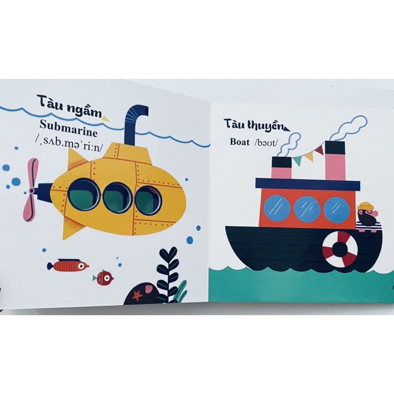 Sách Đục Trổ Thông Minh - Những Từ Vựng Đầu Đời Của Bé - My First Words - Phương Tiện Giao Thông - Vehicles