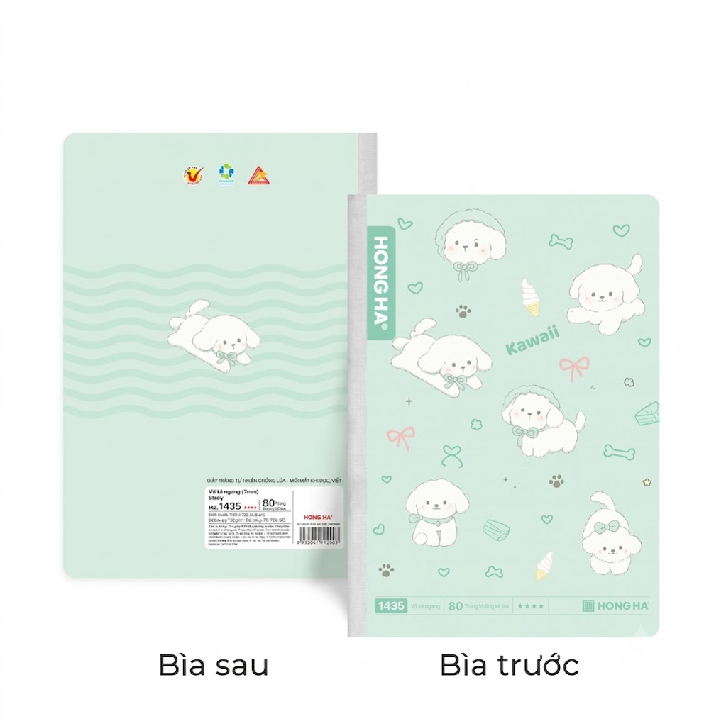 Vở Kẻ Ngang Hồng Hà Study Kawaii 1435 80TR