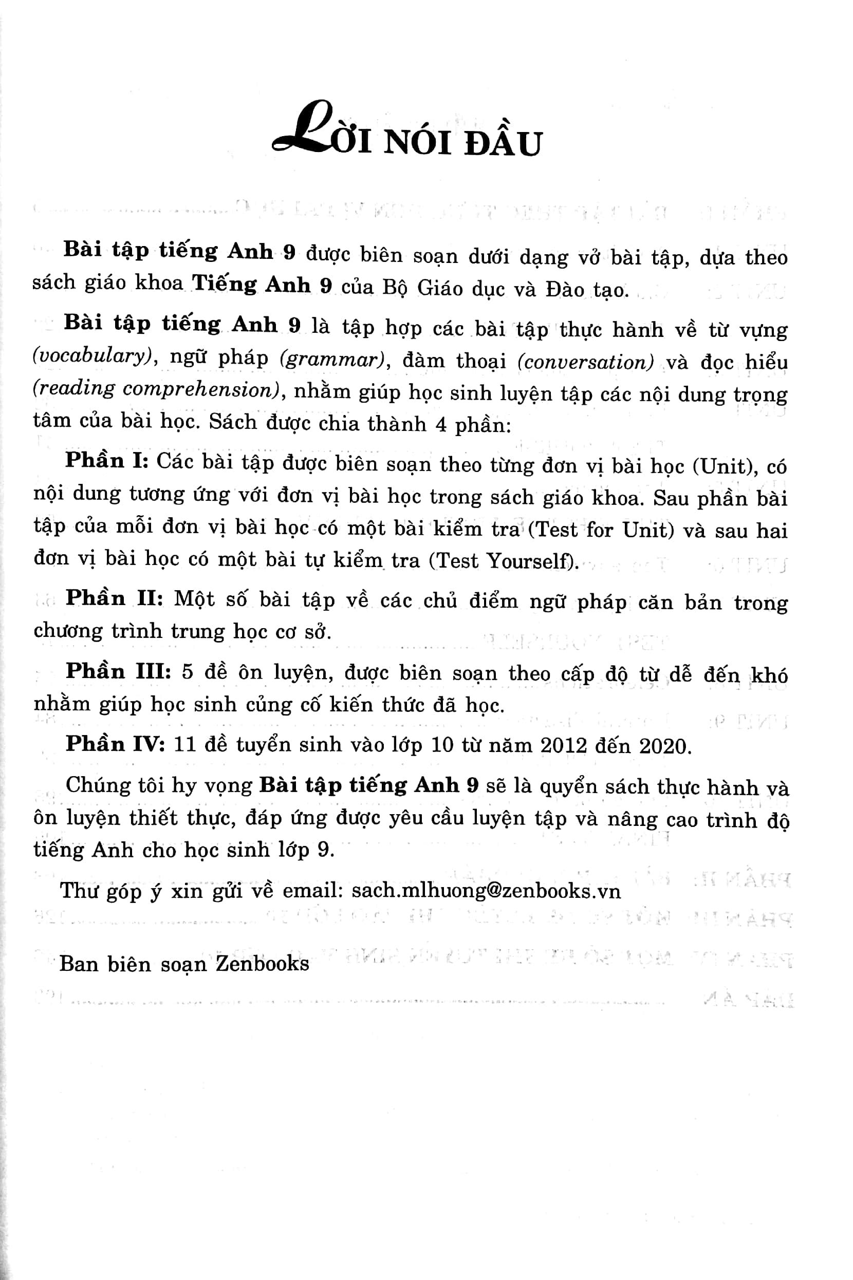 Bài Tập Tiếng Anh Lớp 9 Có Đáp Án