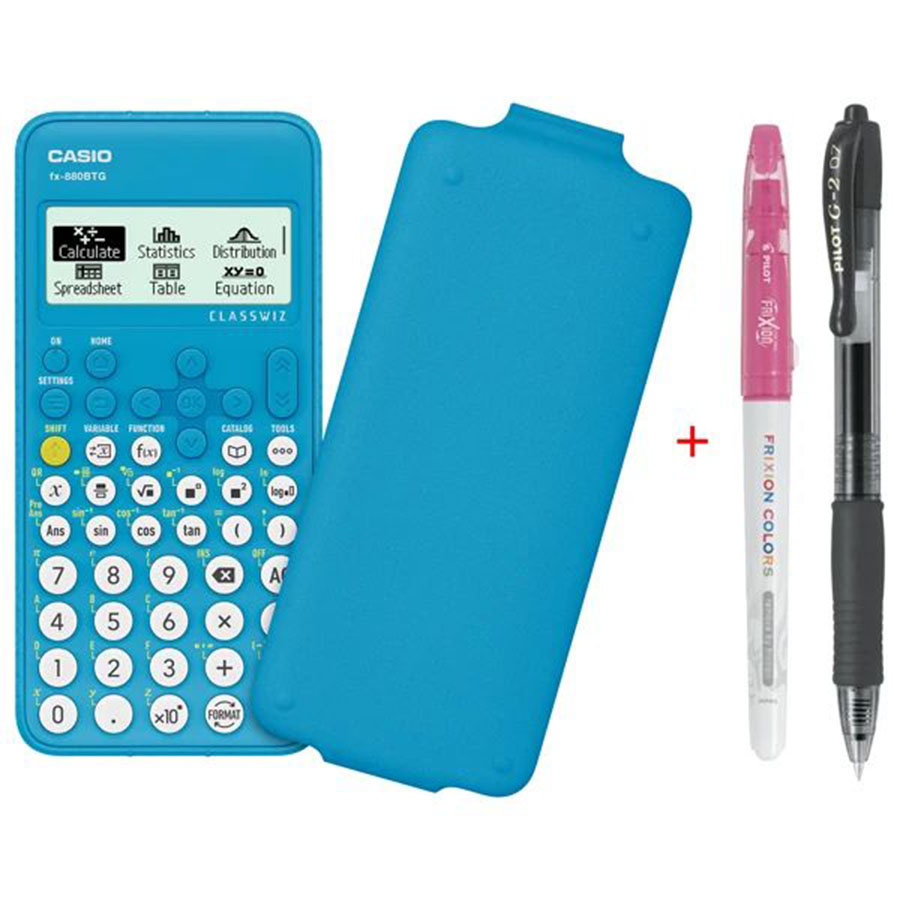 Máy Tính Casio FX880BTG + 2 Bút Bi Pilot: G2 Và Frixion