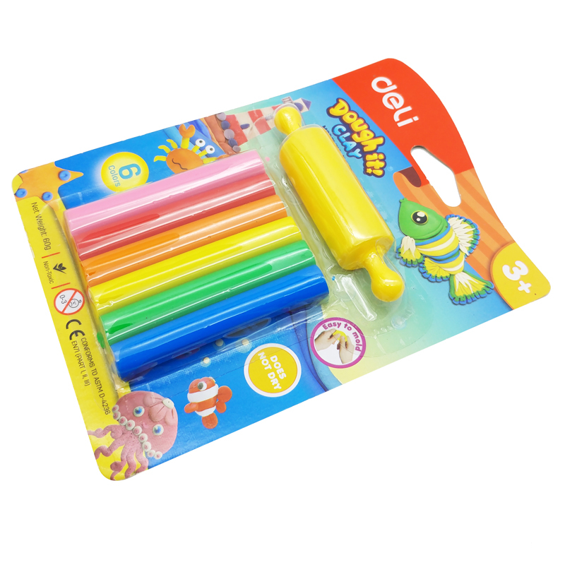 Bộ Đất Nặn Deli 6 Màu+Khuôn ED75011