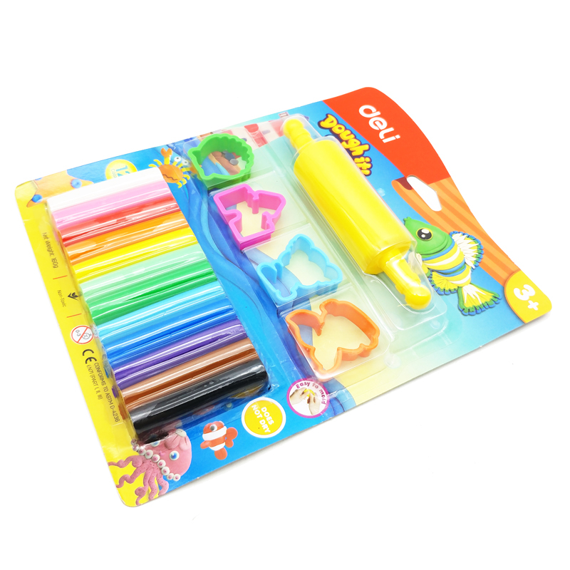 Bộ Đất Nặn Deli 12 Màu+Khuôn ED75041