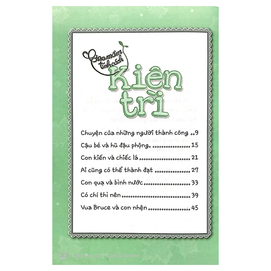 Gieo Mầm Tính Cách - Kiên Trì
