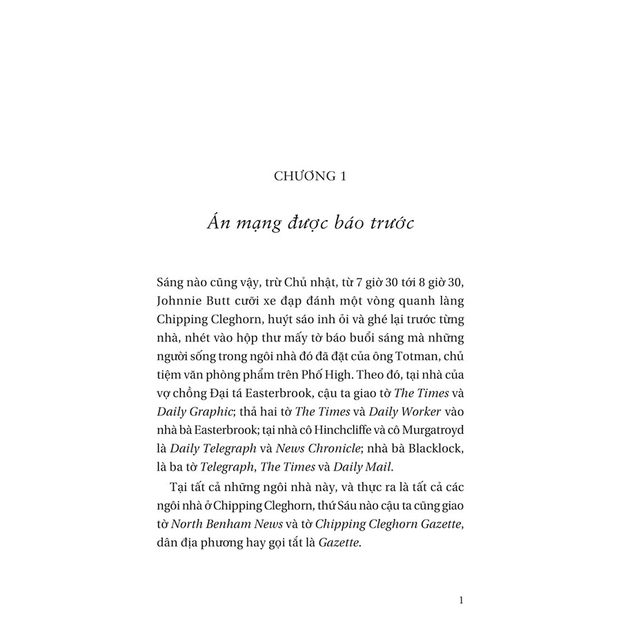 Vụ Án Mạng Được Báo Trước - Một Vụ Án Của Jane Marple - Agatha Christie