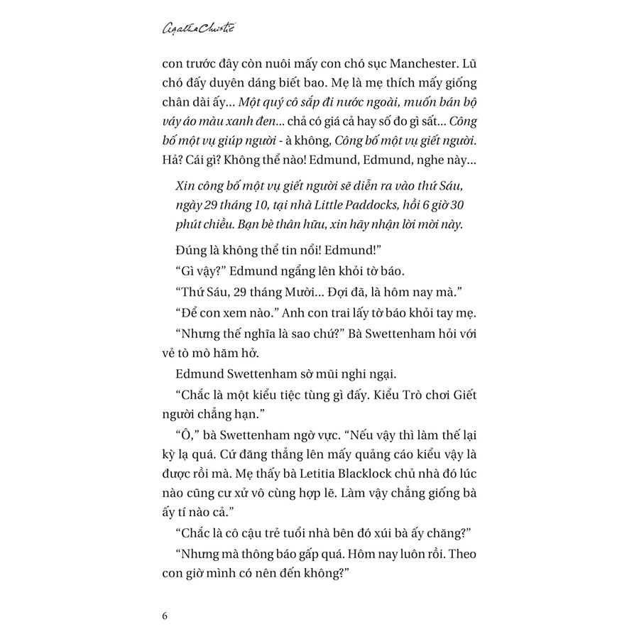 Vụ Án Mạng Được Báo Trước - Một Vụ Án Của Jane Marple - Agatha Christie