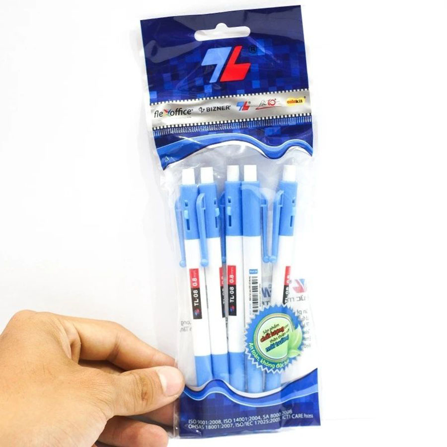 Vỉ 5 Bút Bi Thiên Long TL08