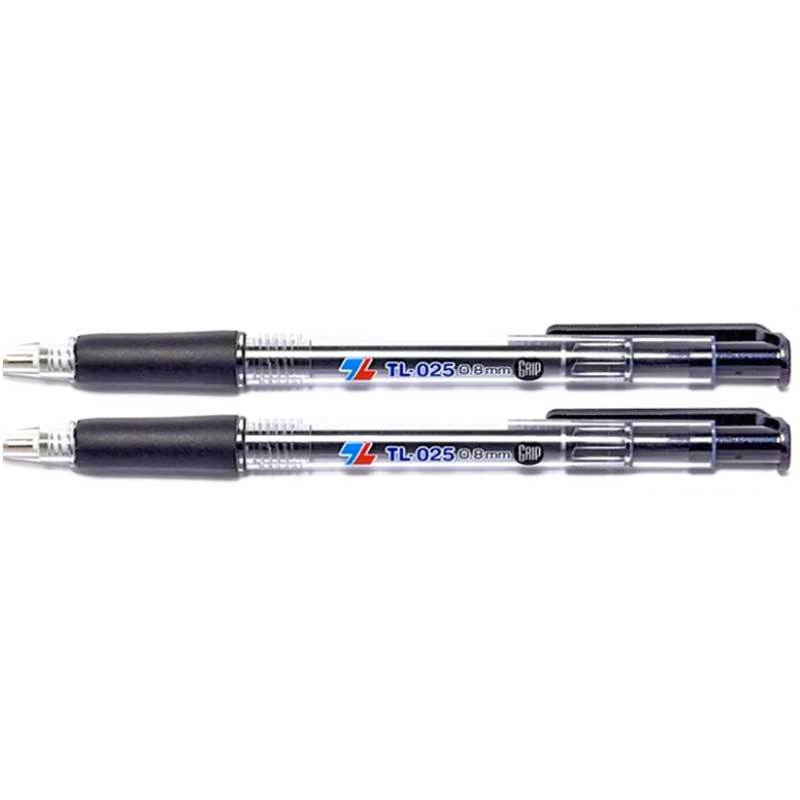 Vỉ 2 Bút Bi 0.8 mm Thiên Long TL-025 Grip