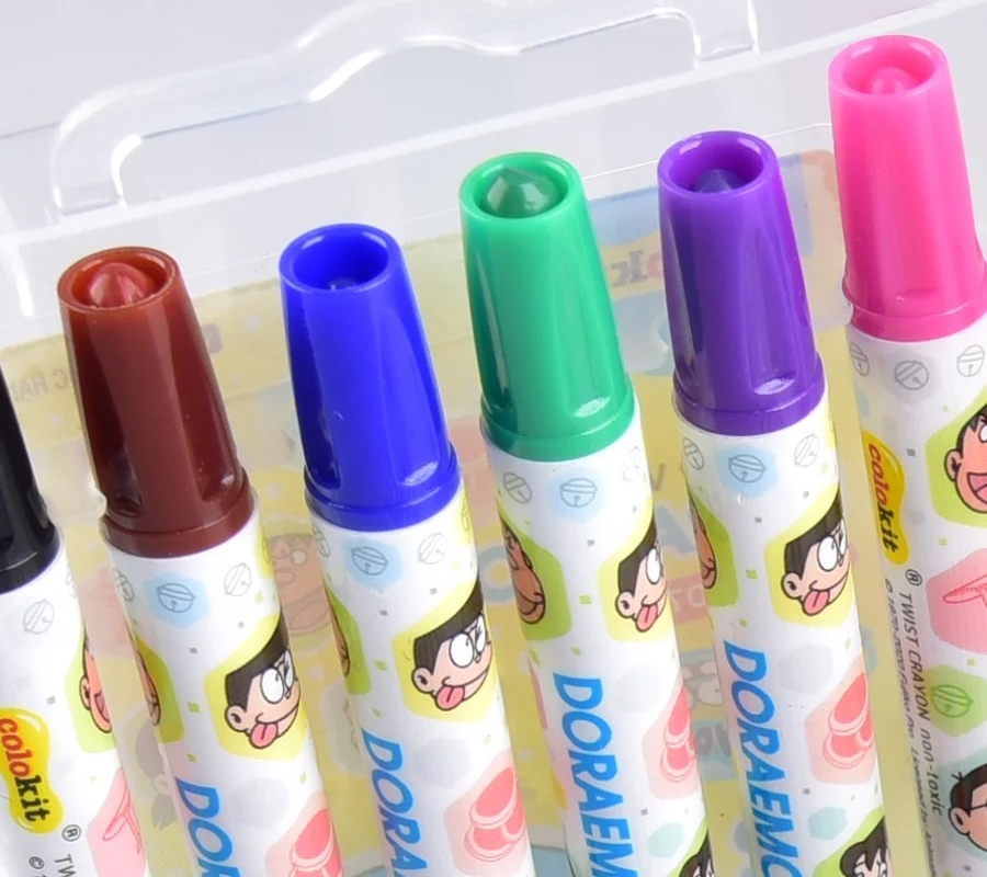 Bút Sáp Vặn Colokit 12 Màu TCR-C007/DO