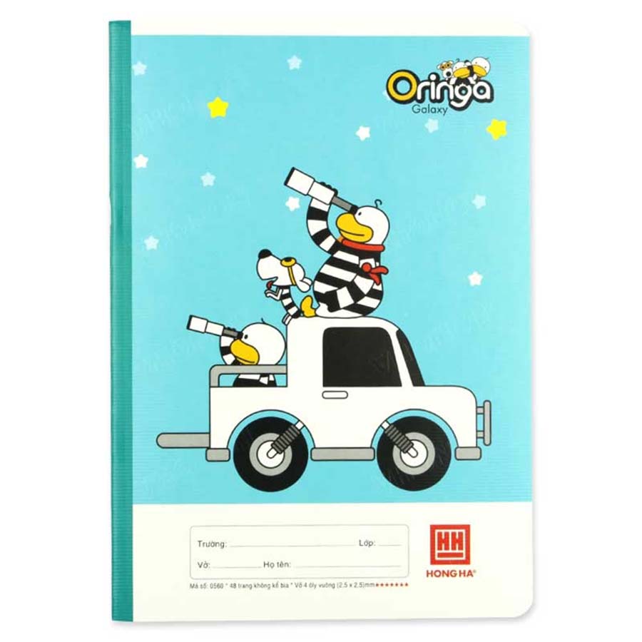 Vở 4 Ô Ly Hồng Hà School Oringa Galaxy 0560 48 Trang