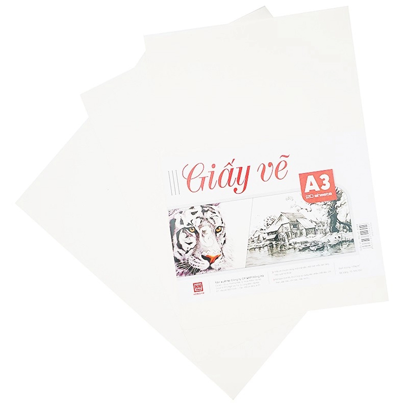 Giấy Vẽ A3 Hồng Hà 100gms 4944 (20T/Tập)