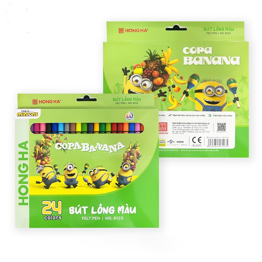 Bút Lông Màu Minon Hồng Hà 24 Màu 8123