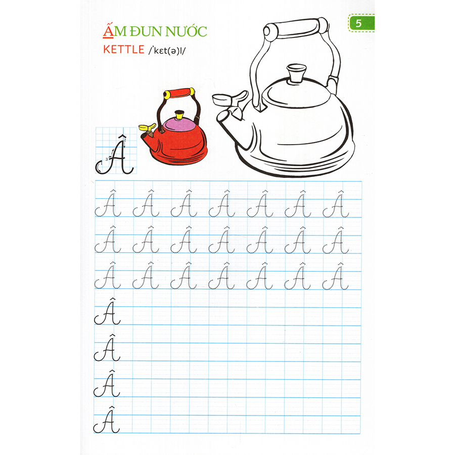 Tập Viết Chữ Đẹp & Tô Màu - Kiểu Chữ Hoa - Khổ Nhỏ