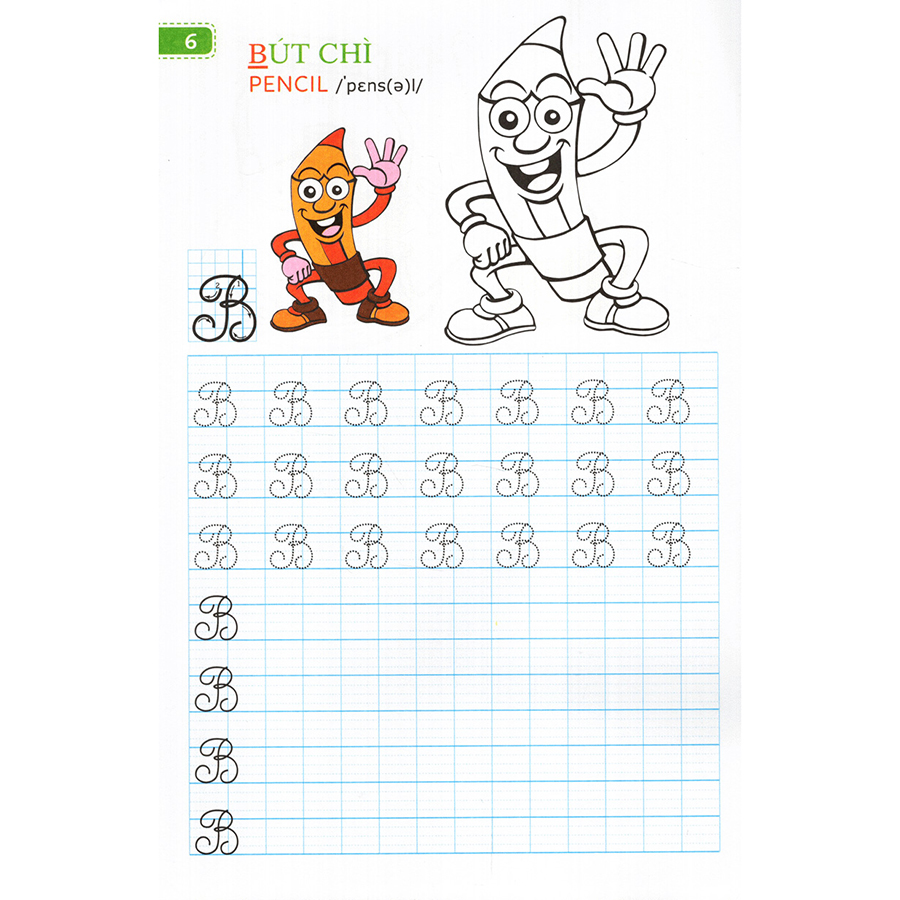 Tập Viết Chữ Đẹp & Tô Màu - Kiểu Chữ Hoa - Khổ Nhỏ