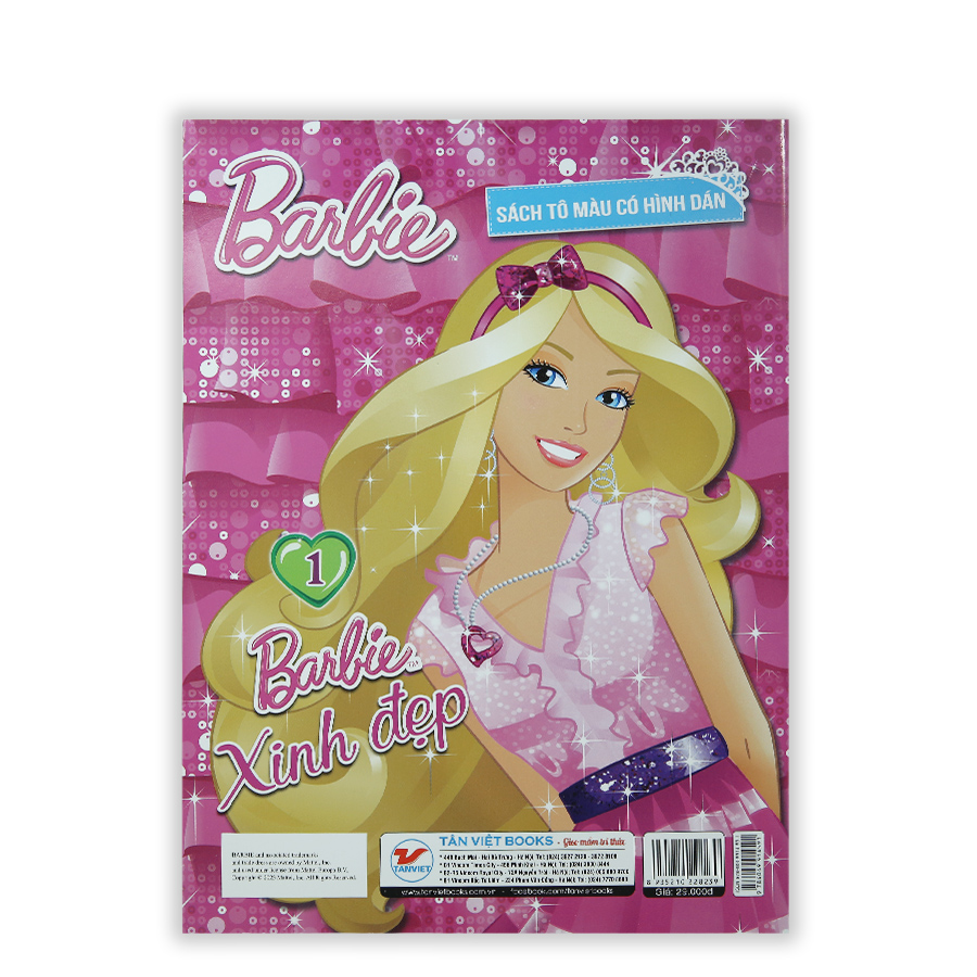 Barbie Xinh Đẹp 1 - Sách Tô Màu Có Hình Dán