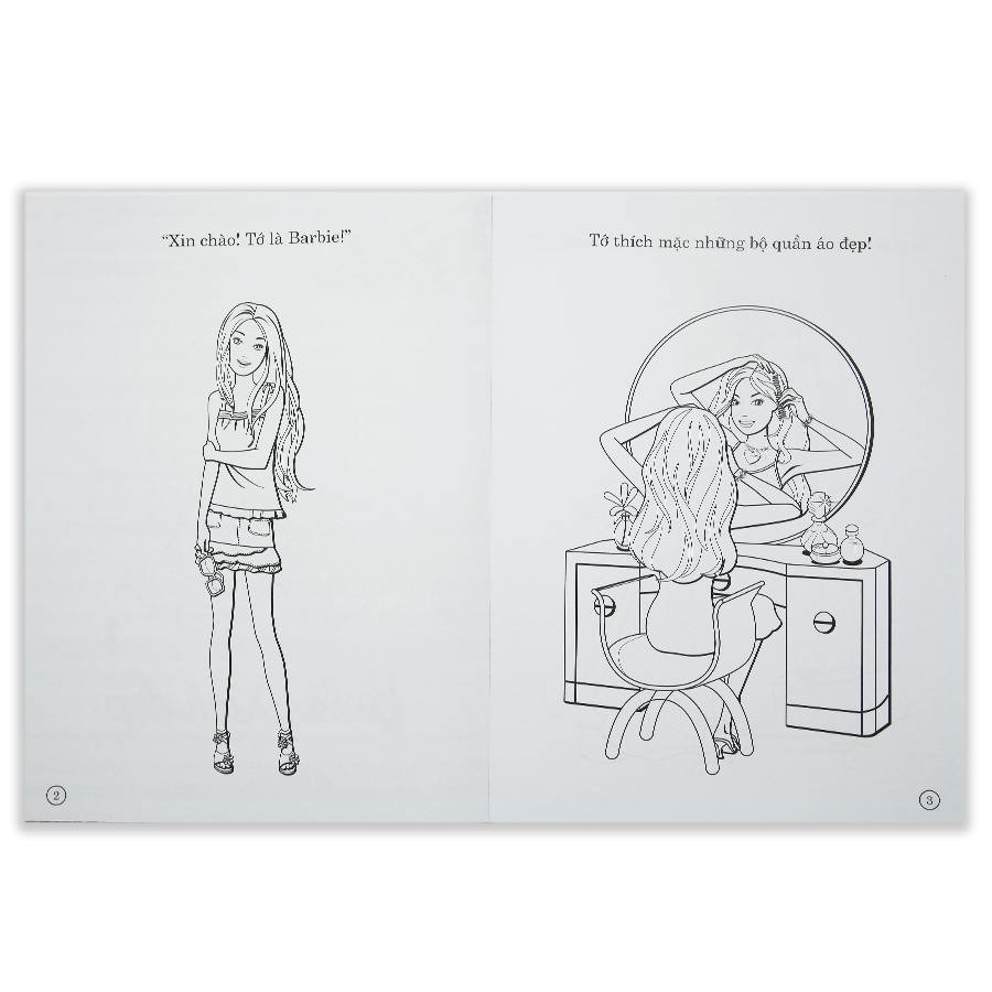 Barbie Xinh Đẹp 1 - Sách Tô Màu Có Hình Dán
