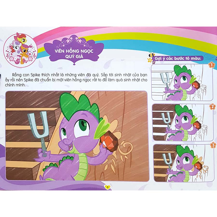 My Little Pony - Tập Tô Màu Sáng Tạo 4Q - Thung Lũng Sắc Màu