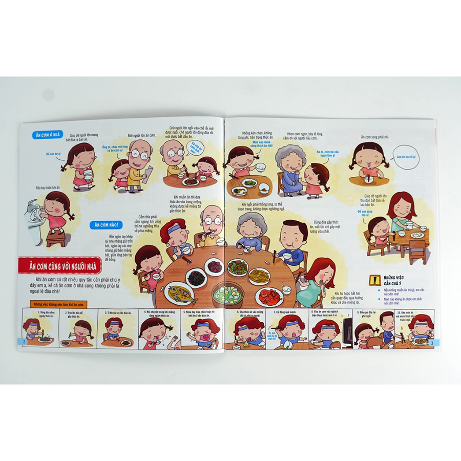 Kỹ Năng Sống Đầu Đời Cho Bé - Quy Tắc Ứng Xử Trên Bàn Ăn