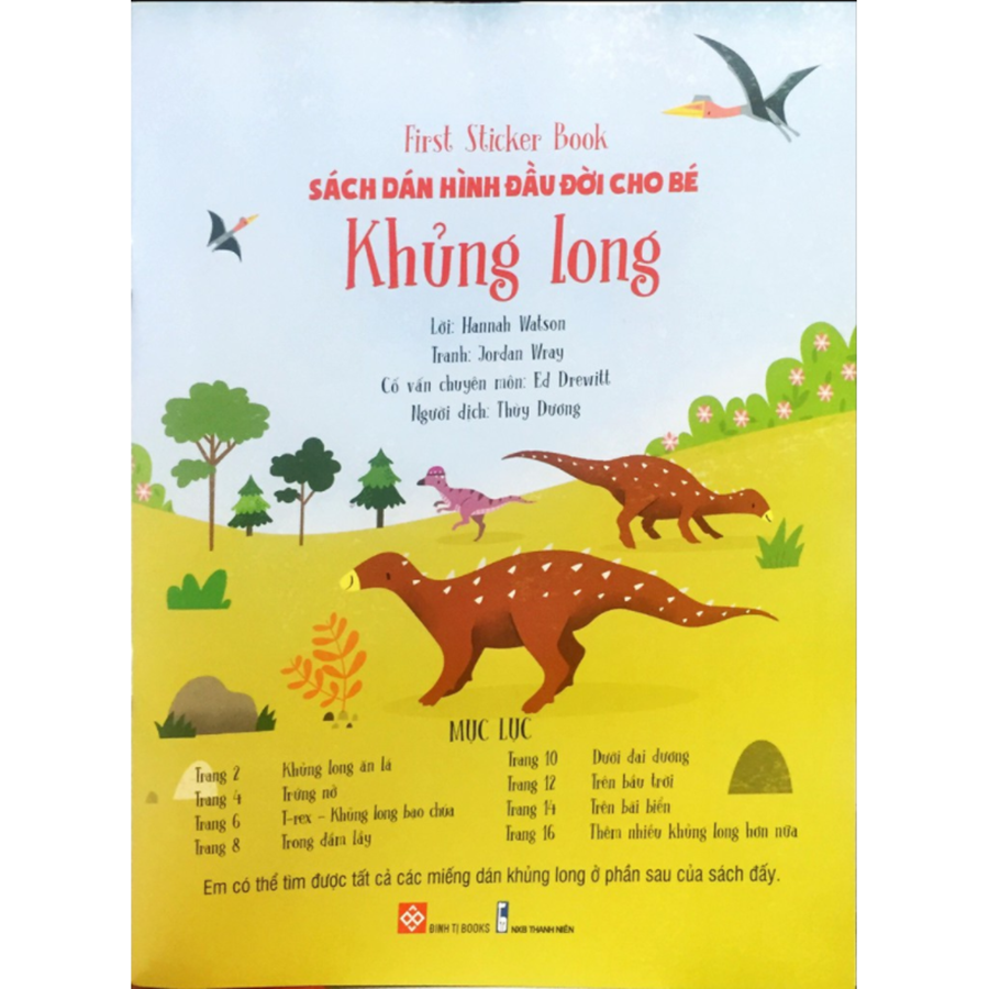 First Sticker Book - Sách Dán Hình Đầu Đời Cho Bé - Khủng Long