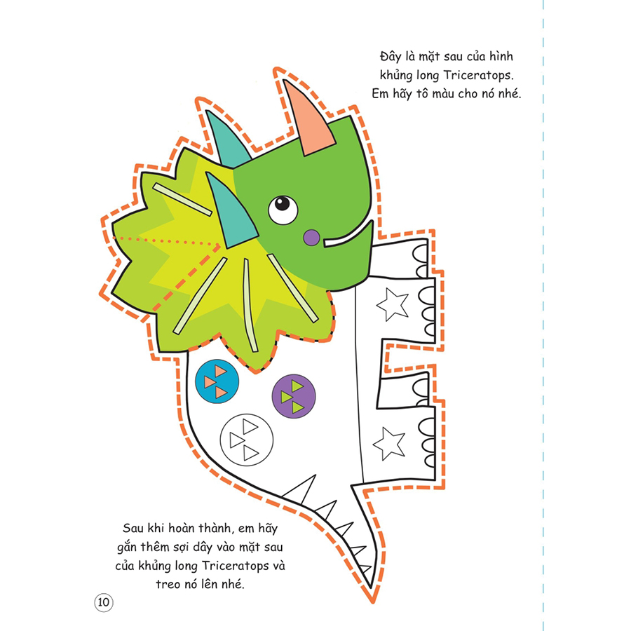 Cắt, Gấp, Tô Màu - Thế Giới Khủng Long