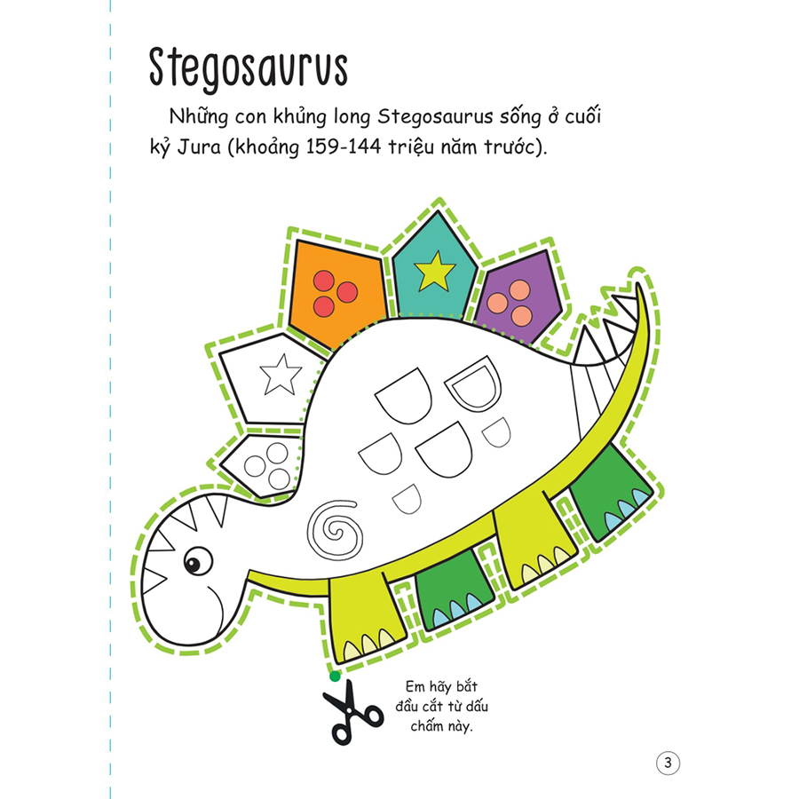 Cắt, Gấp, Tô Màu - Thế Giới Khủng Long