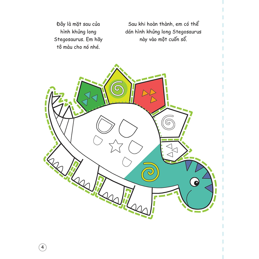 Cắt, Gấp, Tô Màu - Thế Giới Khủng Long