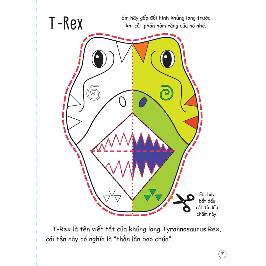 Cắt, Gấp, Tô Màu - Thế Giới Khủng Long