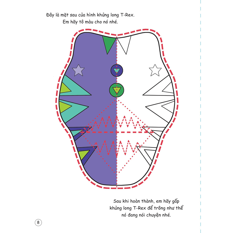 Cắt, Gấp, Tô Màu - Thế Giới Khủng Long