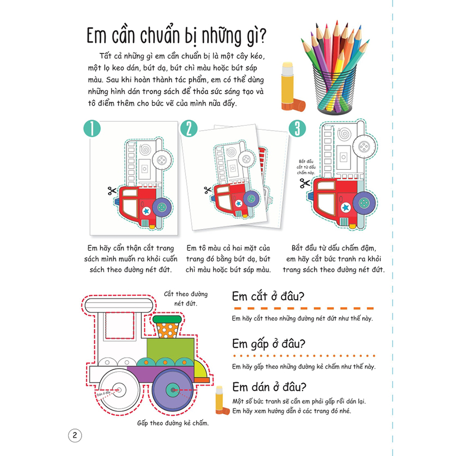 Cắt, Gấp, Tô Màu - Các Loại Phương Tiện
