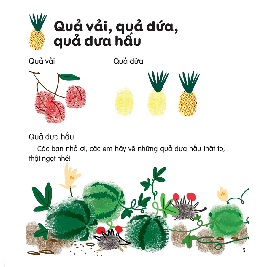 100++ Ý Tưởng Sáng Tạo Vẽ Tranh Bằng Vân Tay - Thực Vật