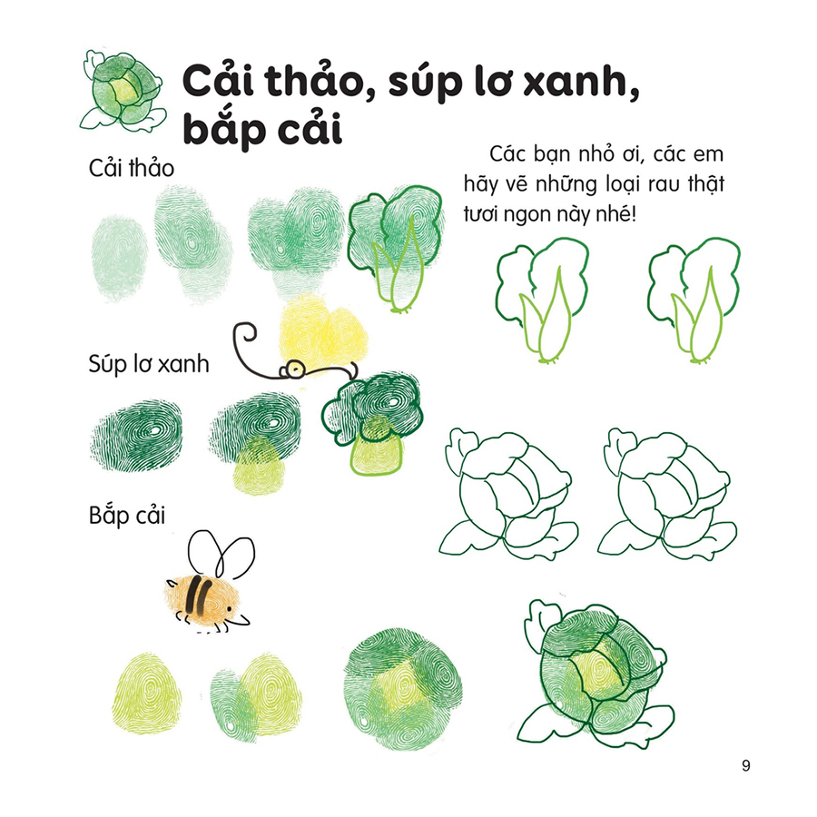 100++ Ý Tưởng Sáng Tạo Vẽ Tranh Bằng Vân Tay - Thực Vật
