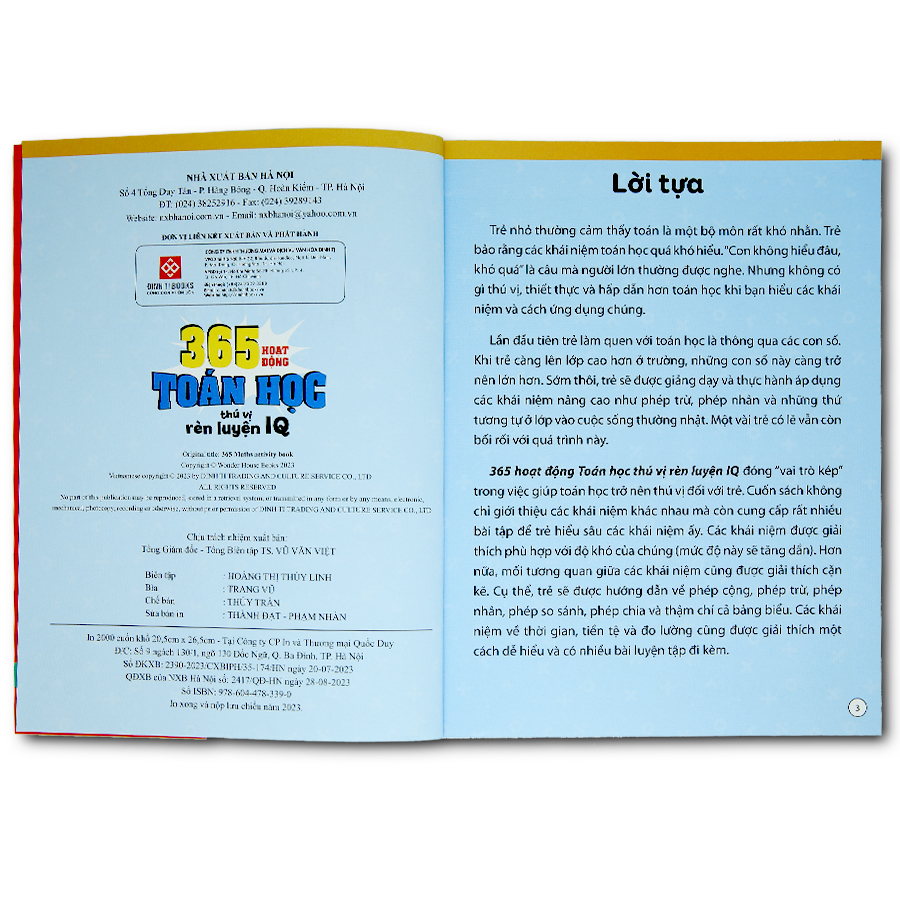 365 Hoạt Động Toán Học Thú Vị Rèn Luyện IQ