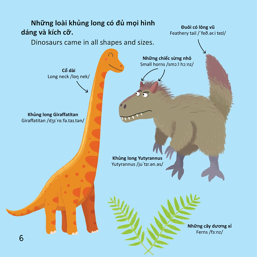 Thư Viện Từ Vựng Đầu Đời Cho Bé - Khủng Long - Dinosaurs!
