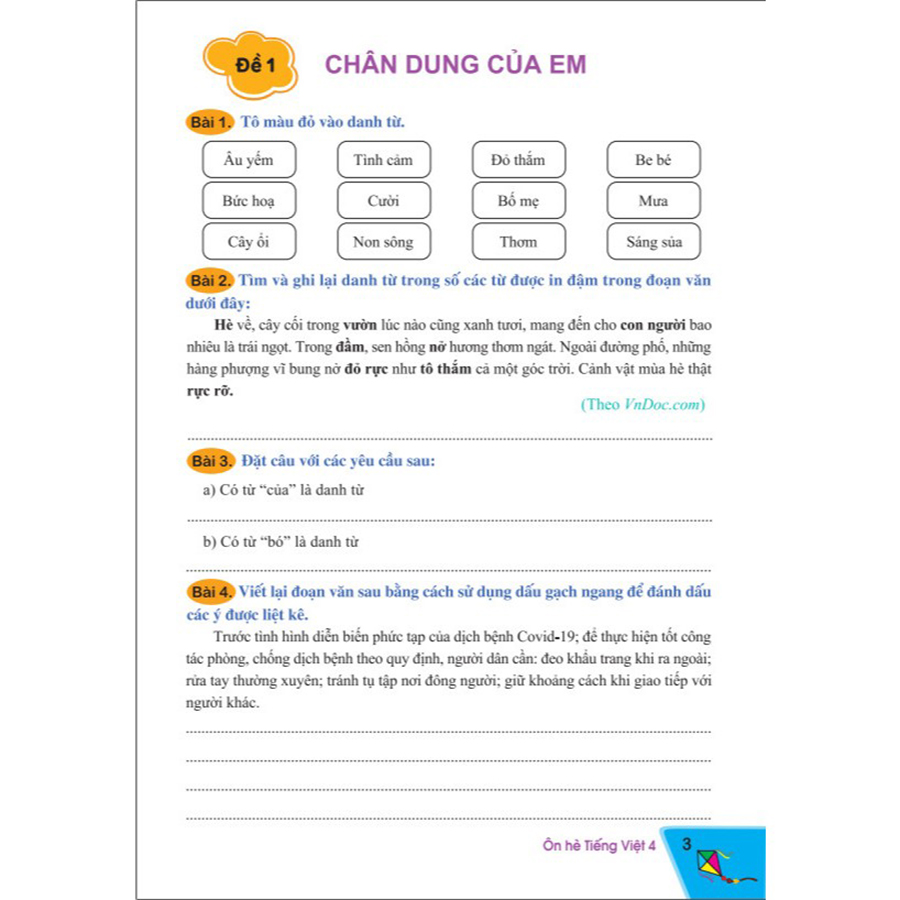 Ôn Hè Tiếng Việt 4 (Cánh Diều)