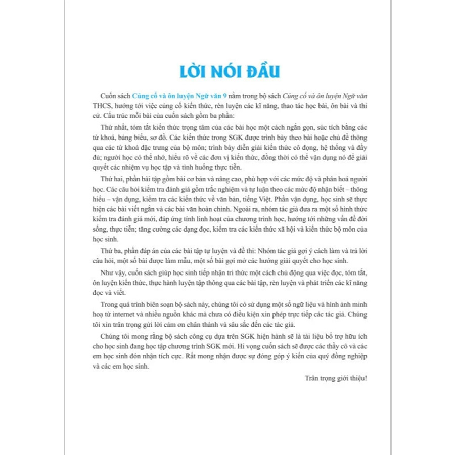 Củng Cố Và Ôn Luyện Ngữ Văn Lớp 9 - Biên Soạn Theo Chương Trình GDPT Mới