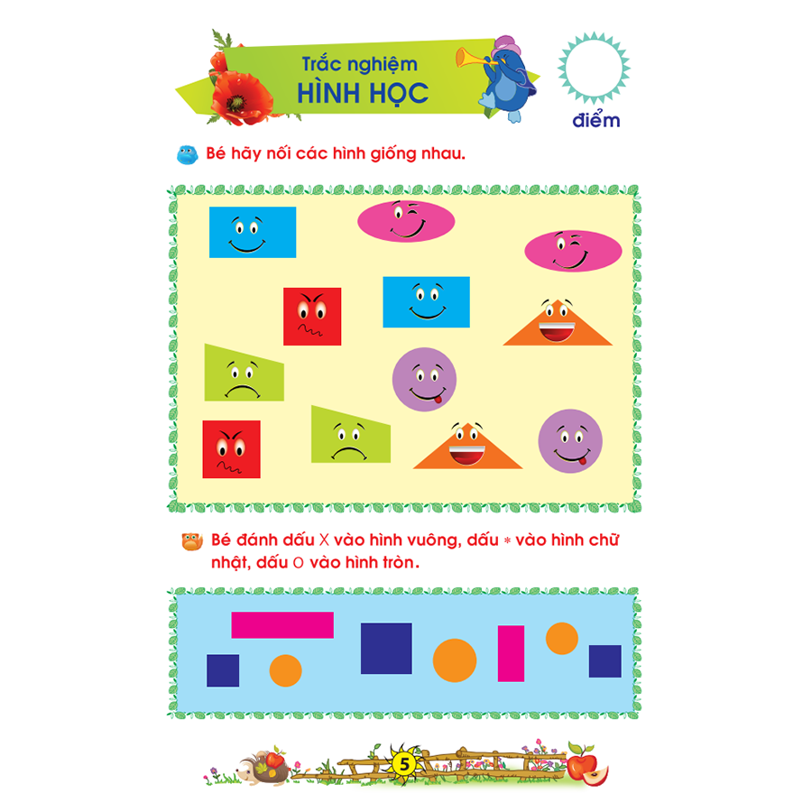 Bé Chuẩn Bị Vào Lớp 1 - Vở Bé Làm Toán Trắc Nghiệm - Dành Cho Bé Từ 5 - 6 Tuổi