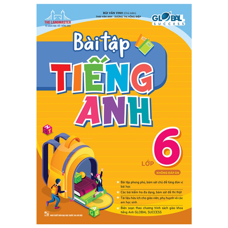 Bài Tập Tiếng Anh Lớp 6 (Không Đáp Án)