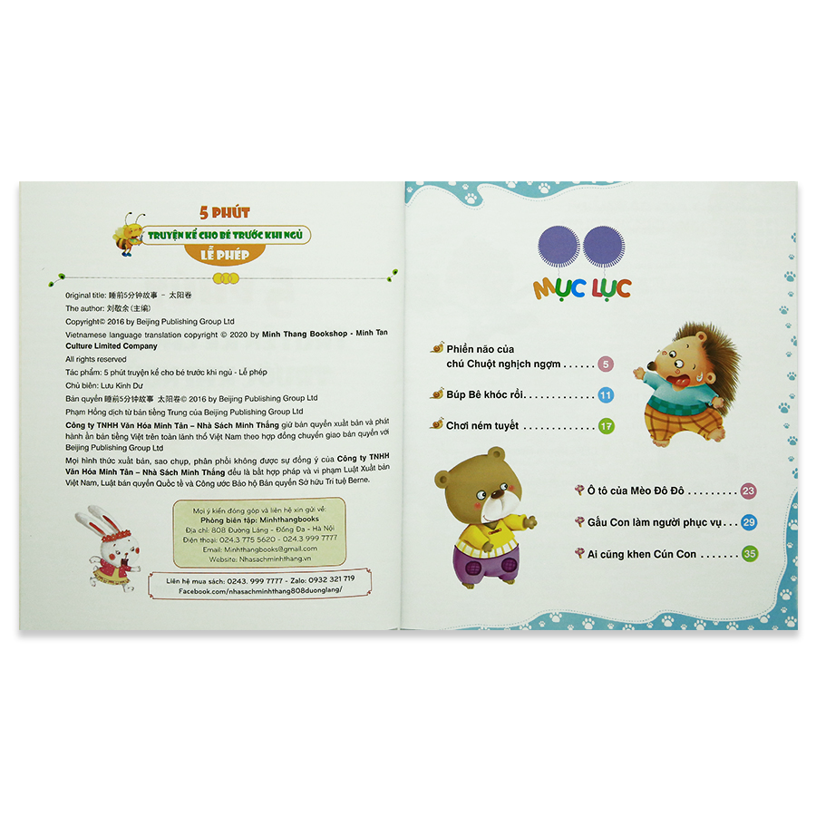 5 Phút Truyện Kể Cho Bé Trước Khi Ngủ - Lễ Phép
