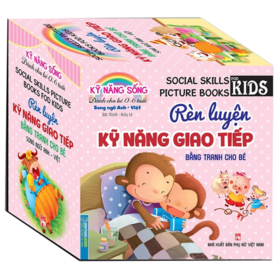 Combo 8 Cuốn Rèn Luyện Kỹ Năng Giao Tiếp Bằng Tranh Cho Bé Song Ngữ Anh - Việt