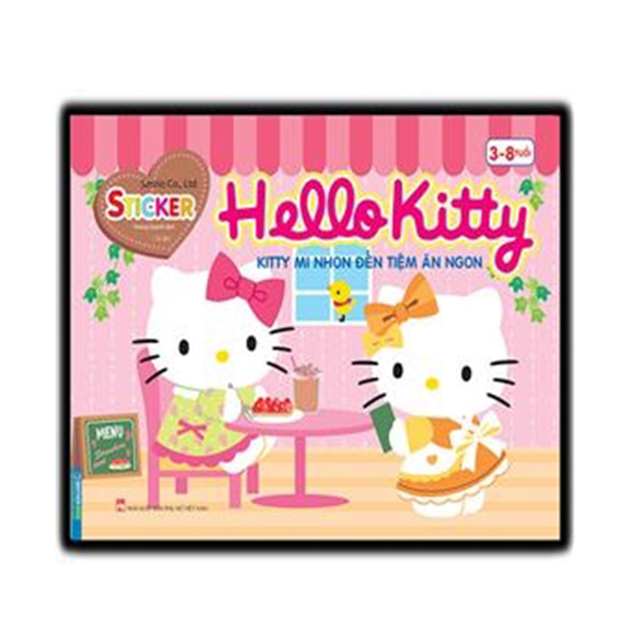 Sticker Hello Kitty - Kitty Mi Nhon Đến Tiệm Ăn Ngon