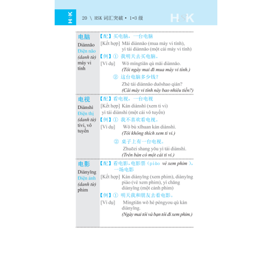 Vocabulary Khám phá từ vựng HSK Cấp 1-3