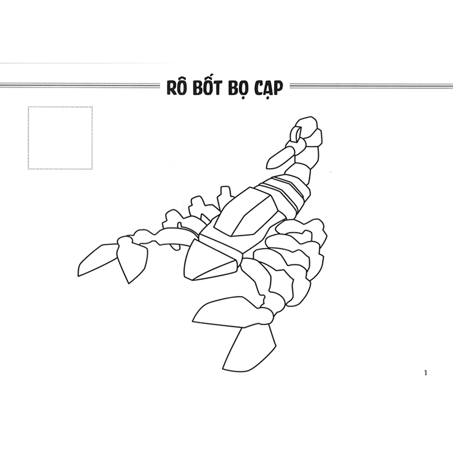 Sách Tô Màu - Thế Giới Rô Bốt Và Xe Cộ Rô Bốt Thú
