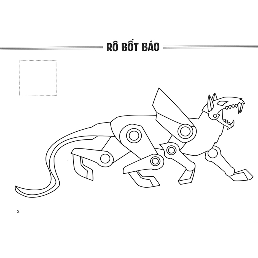 Sách Tô Màu - Thế Giới Rô Bốt Và Xe Cộ Rô Bốt Thú