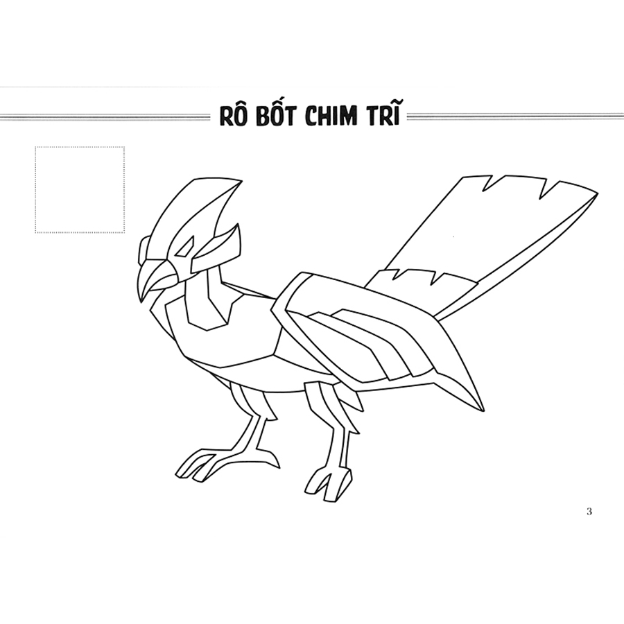 Sách Tô Màu - Thế Giới Rô Bốt Và Xe Cộ Rô Bốt Thú